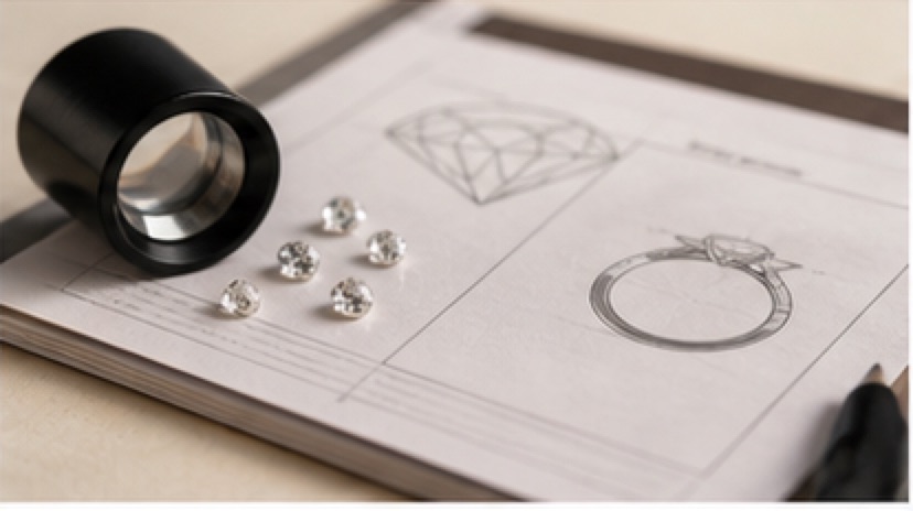 Illustrative engagement ring planning image for GIA Reports, IGI Reports, And Appraisals